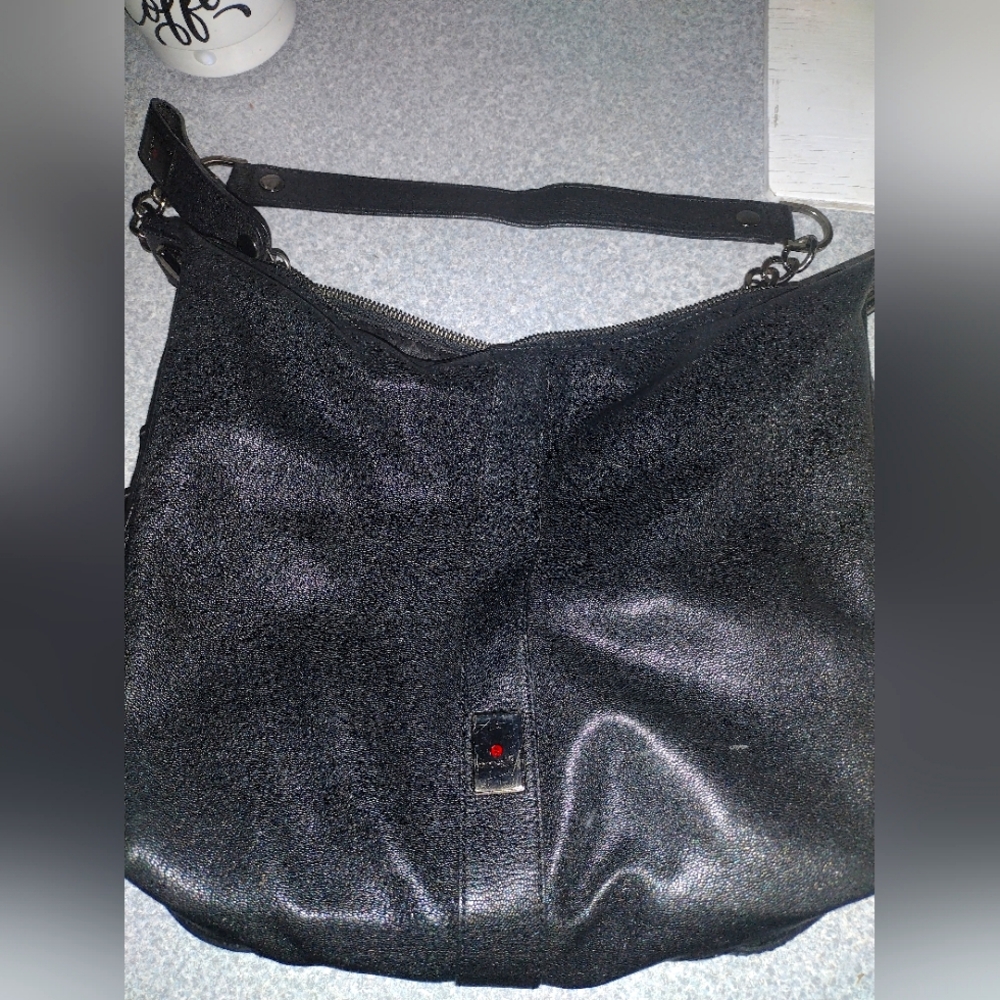 Real leather Black Michele Handbag.